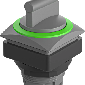 QRJWCGN Green Selector Switch Head IP65 Square 26x26 Two Position