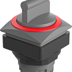 QRJWCRT Selector Switch Head IP65 Red Bezel 2x45 Maintained Logic