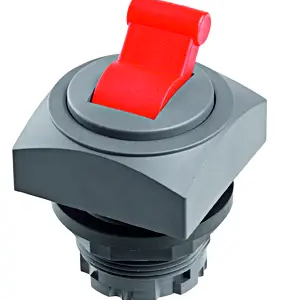 QRK_RRT Square Red Pushbutton IP65 for Control Panel 22 mm Cutout
