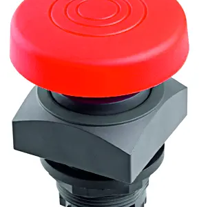 Emergency Stops large mushroom head robust direct actuation quick