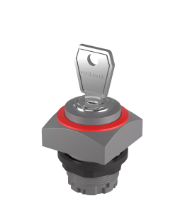 Key Switch Head Maintained IP65 Square 22.3mm Charcoal 90 Degrees QRSSA15E_RRT Product Image