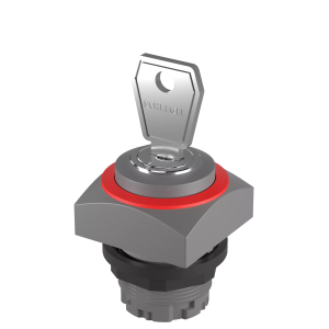 Key Switch Head Maintained IP65 Square 22.3mm Charcoal 90 Degrees