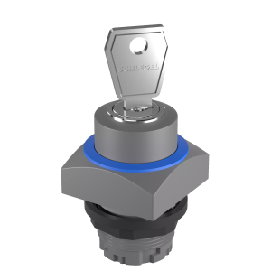 QRSSA27E_RBL Key Switch Head Square momentary IP65 22mm mount HMI