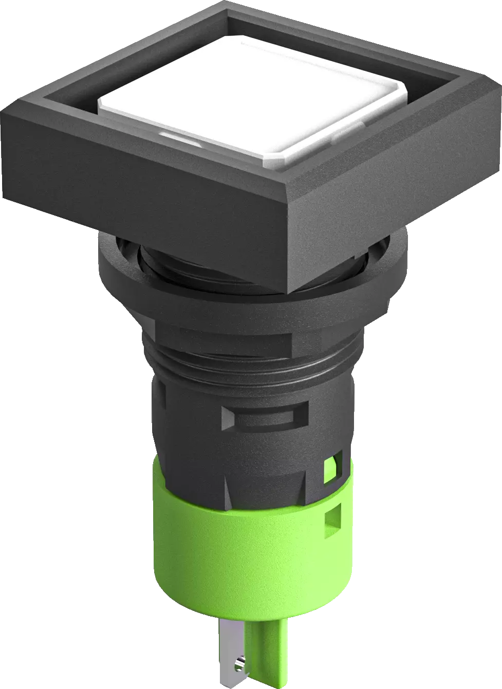 industrial pushbutton switch square yellow IP65 24V NO DNV marine
