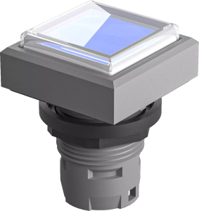 QXDMDGBL IP67 Illum Pushbutton Head square blue 16.2 mm panel HMI QXDMDGBL Product Image