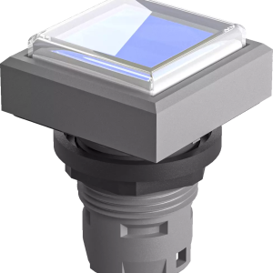 QXDMDGBL IP67 Illum Pushbutton Head square blue 16.2 mm panel HMI