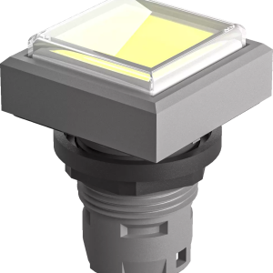 QXDMDGGB Illuminated Pushbutton IP67 Yellow 16.2 mm Square Headed