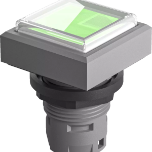 QXDMDGGN Pushbutton Head Green IP67 Square Illuminated 16mm panel