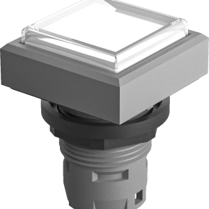 QXDMDGKL IP67 Illum Pushbutton Head square 16 mm cutout clear cap