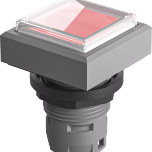 QXDMDGRT Illum Red Pushbutton Head IP67 sealed 16.2 mm sq control