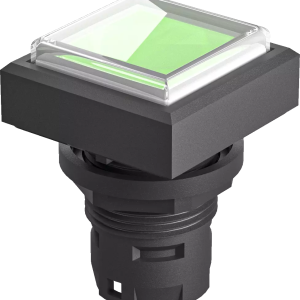 QXDMGN Illuminated Pushbutton Head IP67 Green Square 3 mm Tactile