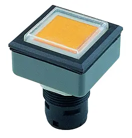 QXJDMDGGB Lighted Pushbutton Head IP65 Yellow Square 24x24 mm HMI QXJDMDGGB Product Image