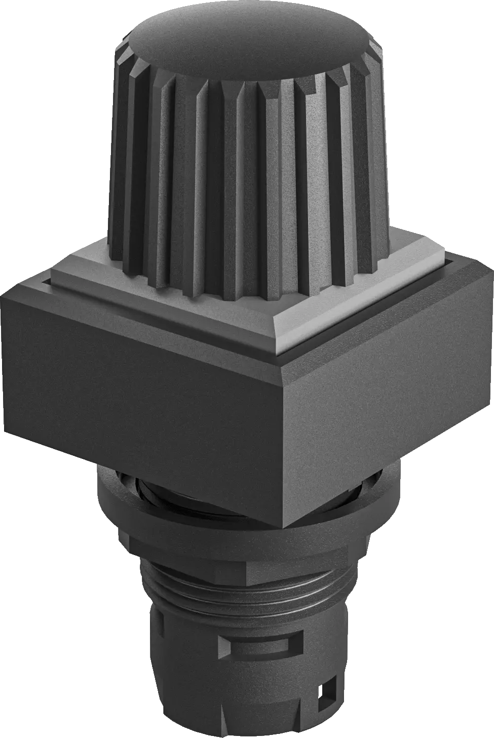 industrial square potentiometer for HMI and control panels in use