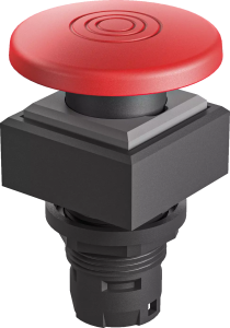 QXS Emergency Stop Mushroom Head square actuator bright panel use QXS Product Image