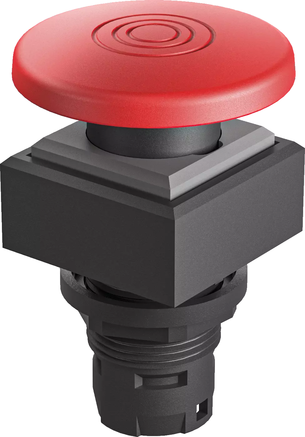 QXS Emergency Stop Mushroom Head square actuator bright panel use