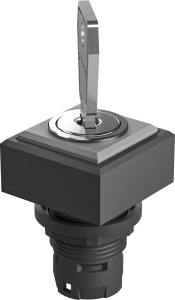 QXSSA17E Square Key Switch Head Black IP65 Rated QXSSA17E Product Image