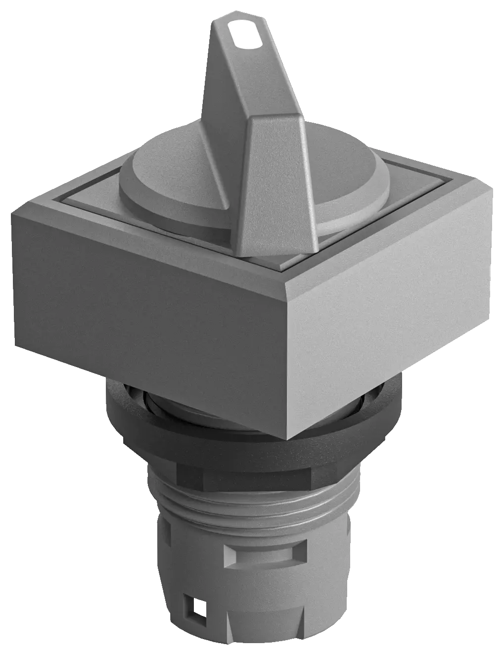 industrial selector switch head square rugged fast mounting clear