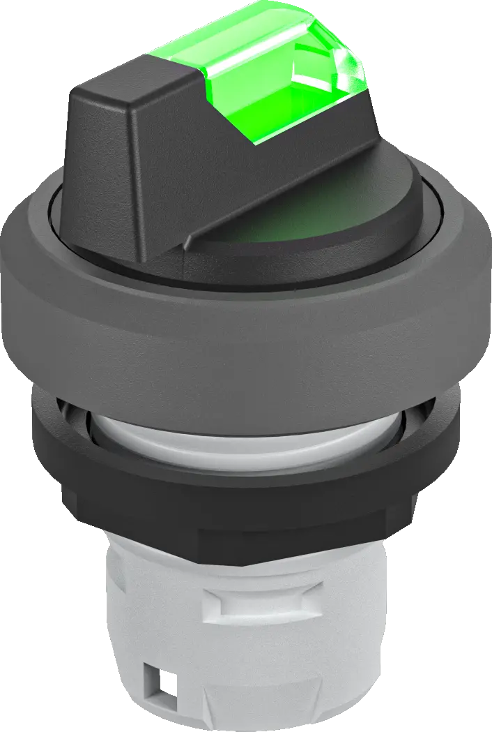 RKSTAL_GN Lighted Selector Head green IP65 16 mm cutout momentary