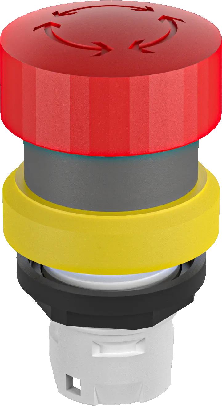 RKUVM Emergency Stop Head Twist IP67 Red Actuator 3 mm Travel HMI