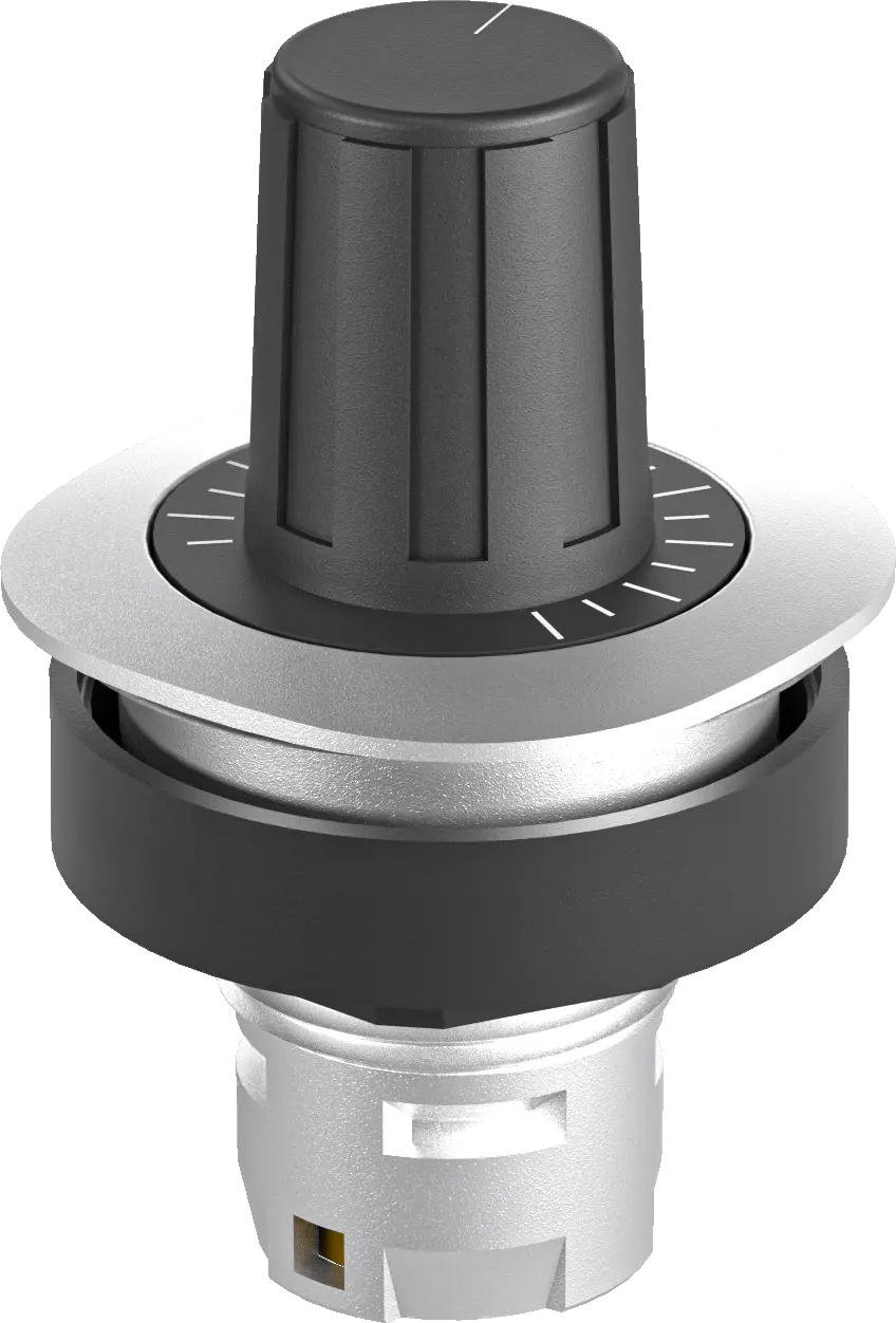 rounded square potentiometer for HMI panels sealed long life use