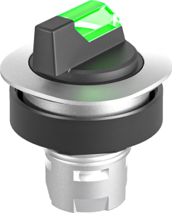 RQJSTBL_GN Selector Switch Head IP65 Green Lit Momentary 22mm HMI RQJSTBL_GN Product Image