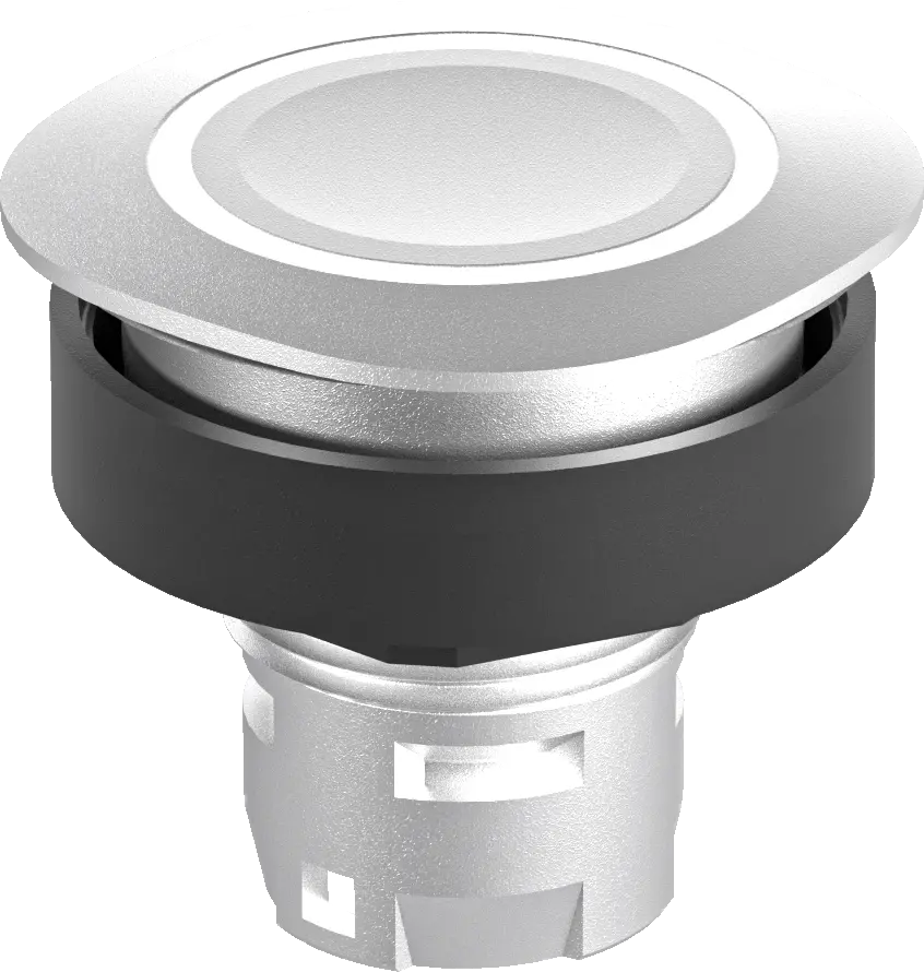 Illuminated Rounded Square Pushbutton IP65 LED 22.3 mm hole size