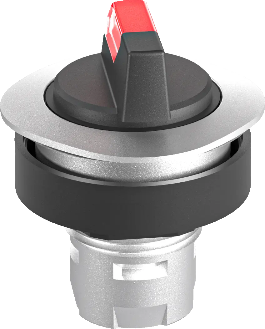 RQJWAL_RT Red Illum Selector Head silver bezel IP65 Class II seal