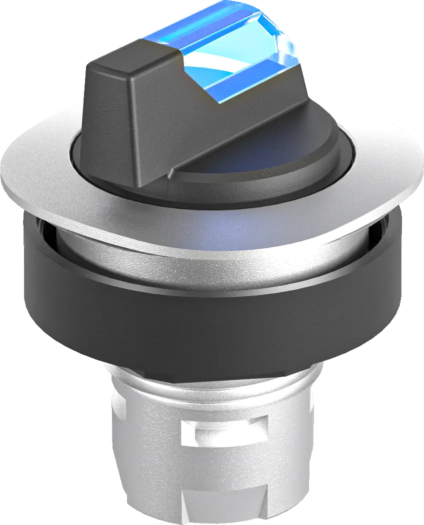 RQJWBL_BL Selector Switch Head Blue IP65 maintained 22 mm lit LED