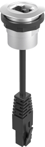RJ45 panel mount jack shielded compact sealed for control systems RQJ_RJ45 Product Image