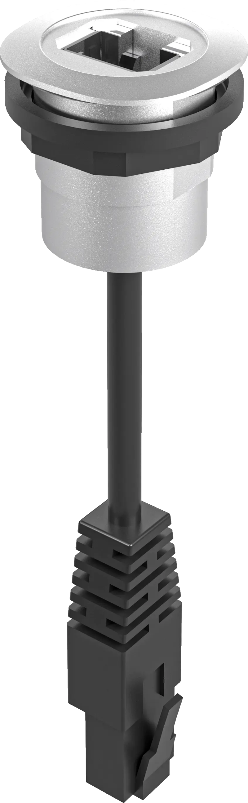 RJ45 panel mount jack shielded compact sealed for control systems