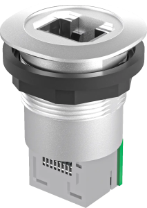 industrial RJ45 panel mount jack shielded Ethernet noise controls RQJ_RJ45_STB Product Image