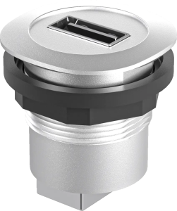 USB A Panel Mount Jacks for HMI and control cabinets front access RQJ_USB_AB Product Image