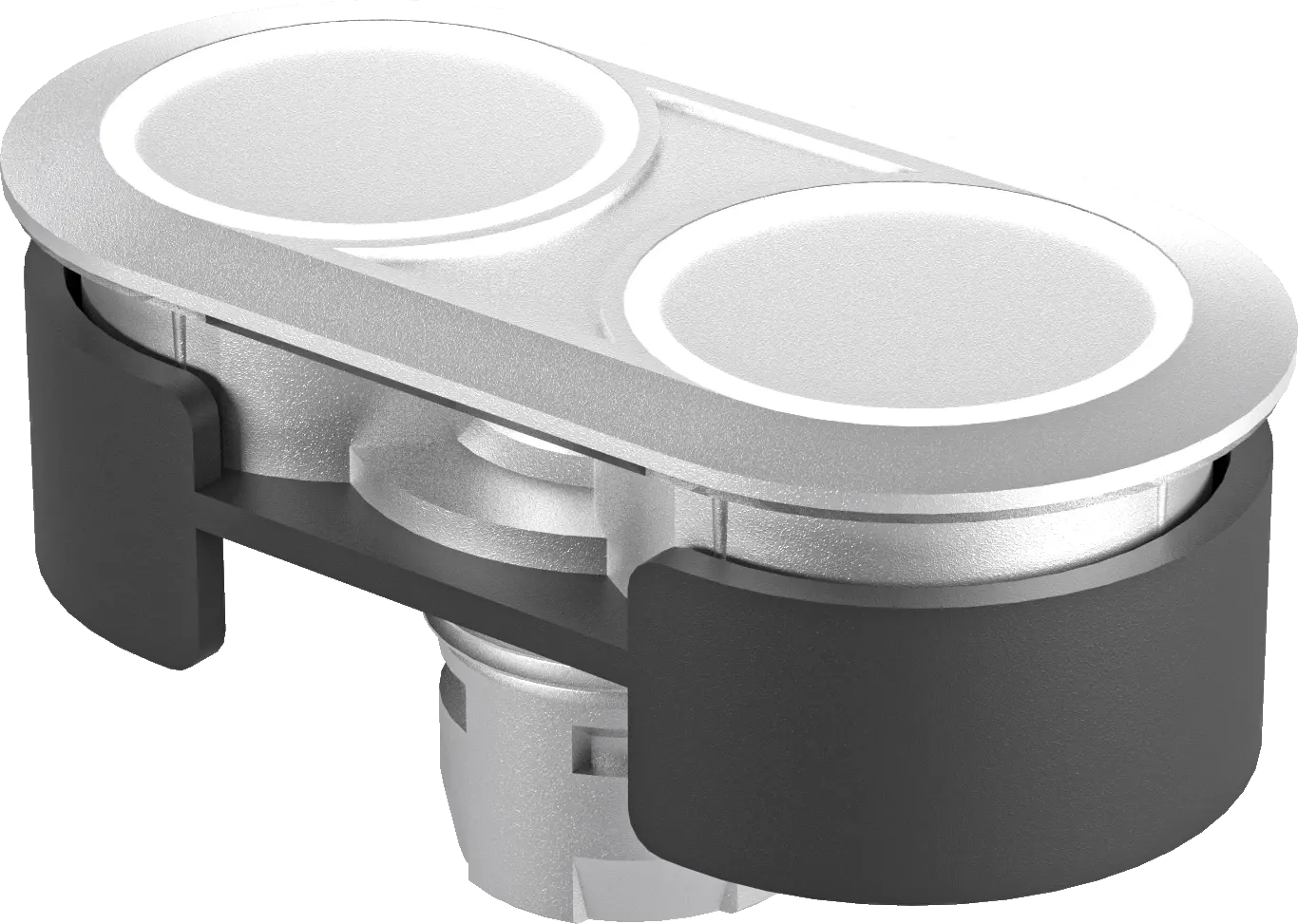 RRJDTLR Illuminated Rectangular Pushbutton IP65 Silver