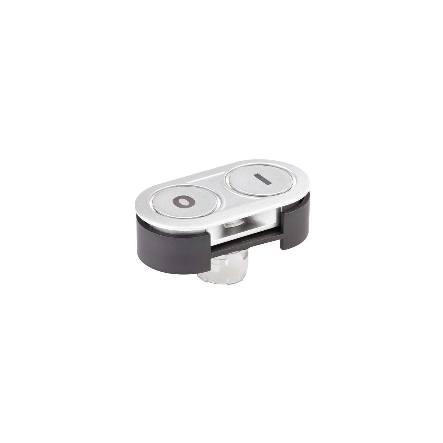 RRJDTLRLW_0003 Illuminated Silver Pushbutton 22.5x47.5mm