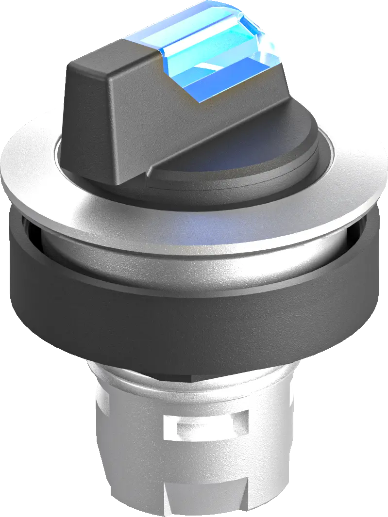 RRJSTBL_BL Blue Illuminated Selector Switch 22.3mm Cutout