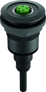 RRJSW_M124A100CM Panel Mount Jack IP67 M12 black bezel front seal RRJSW_M124A100CM Product Image