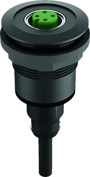 RRJSW_M124A100CM Panel Mount Jack IP67 M12 black bezel front seal
