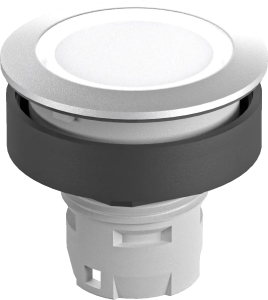 RRJT Illuminated Silver Pushbutton Head, IP69K, UL Certified RRJT Product Image