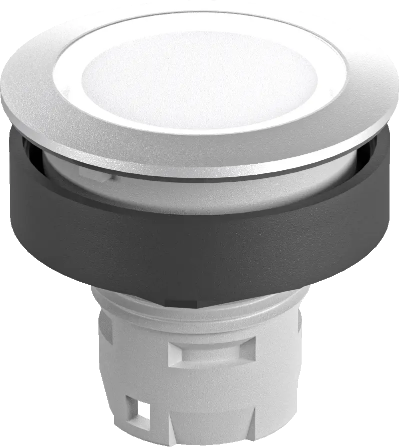RRJT Illuminated Silver Pushbutton Head, IP69K, UL Certified