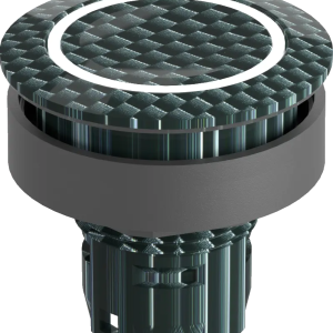 RRJTLRE02 Lighted Pushbutton Head IP69K Bright LED 22.3 mm Cutout