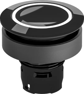 IP69K LED pushbutton head RONTRON-R-JUWEL 22.3mm black round HMIs RRJTLRESW Product Image