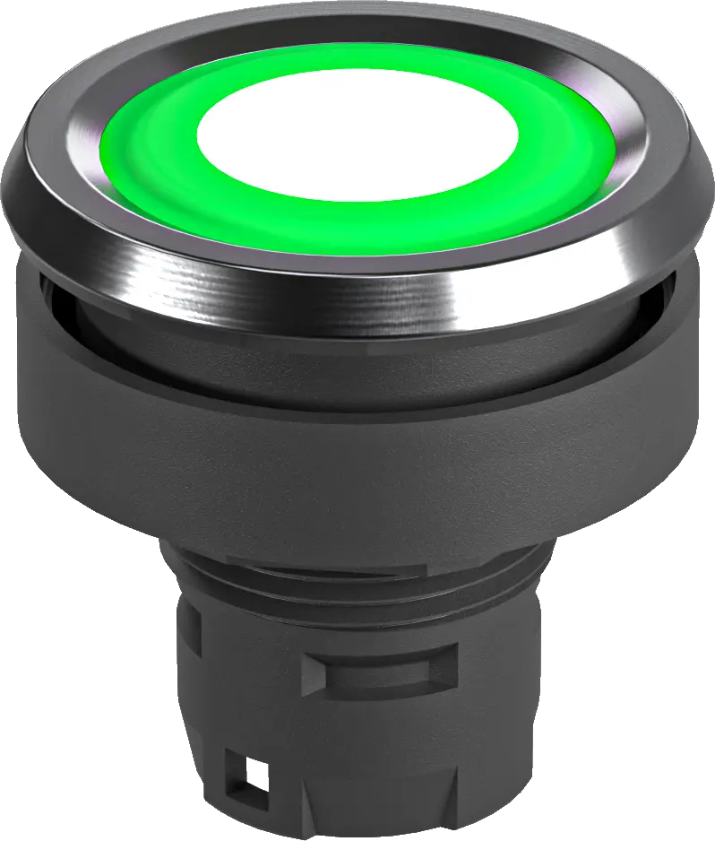 RRJVAFTGN_1157 Pushbutton Head IP69K illuminated round white UKCA
