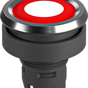 RRJVAFTRT_1159 Red Metal Pushbutton Head, 22.3mm IP69K