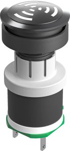 RRJVANSG+SG-24V Round Metal Buzzer 22.3mm IP65 UL Certified RRJVANSG+SG-24V Product Image