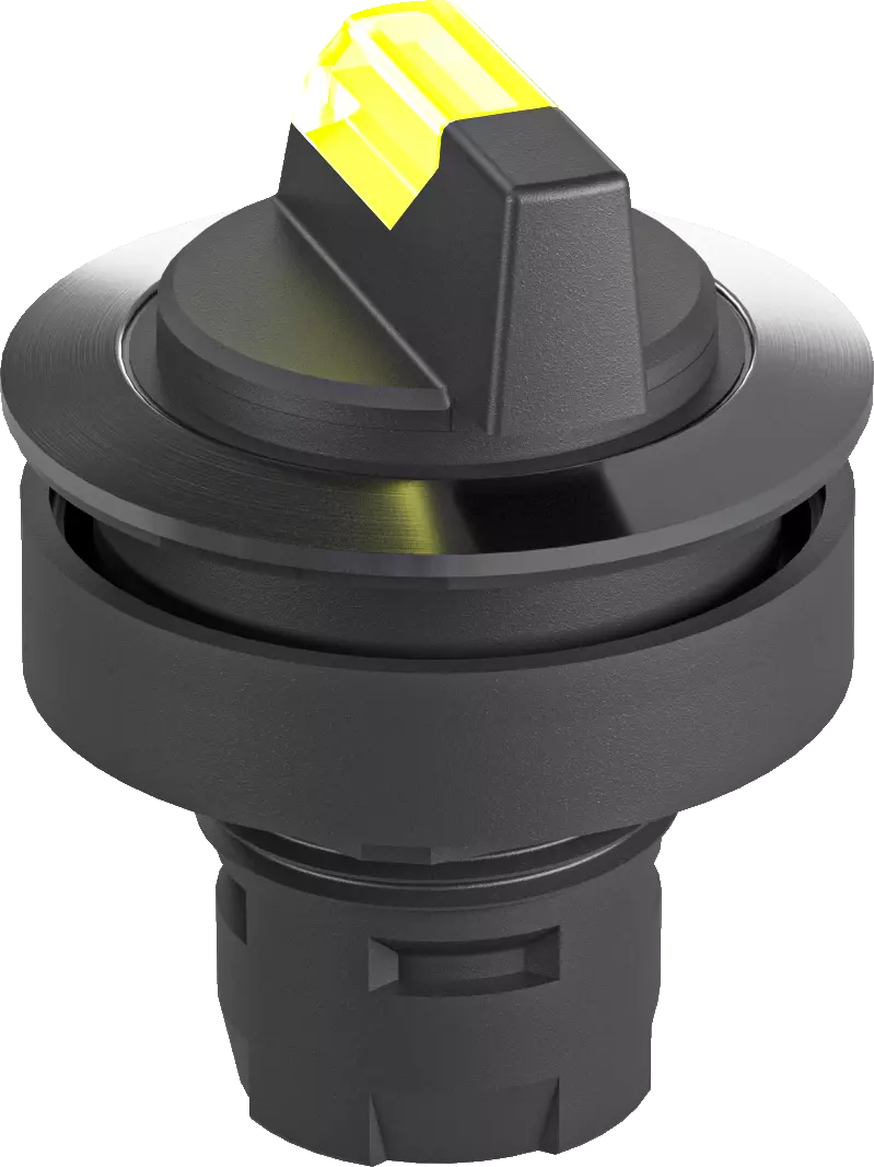 RRJVAWAL_GB Illuminated Selector Switch with LED Yellow