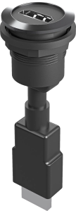 RRJVA_HDMI Silver HDMI Panel Mount Jack, UL Certified RRJVA_HDMI Product Image