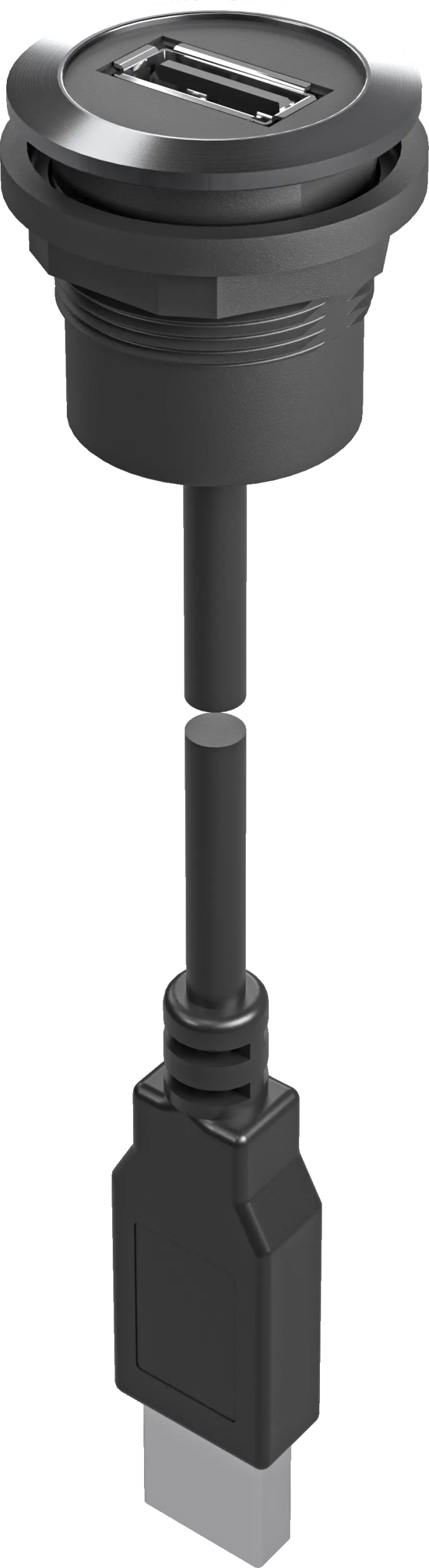 Panel Mount Jacks USB A Feedthrough with Seal and 150 cm Lead Kit