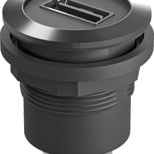 RRJVA_USB_AA Round USB Panel Mount Jack UL Certified RRJVA_USB_AA Product Image