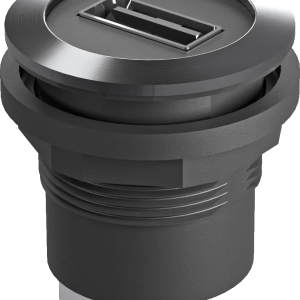 RRJVA_USB_AB Round Metal USB Jack UL Certified 22.3mm RRJVA_USB_AB Product Image