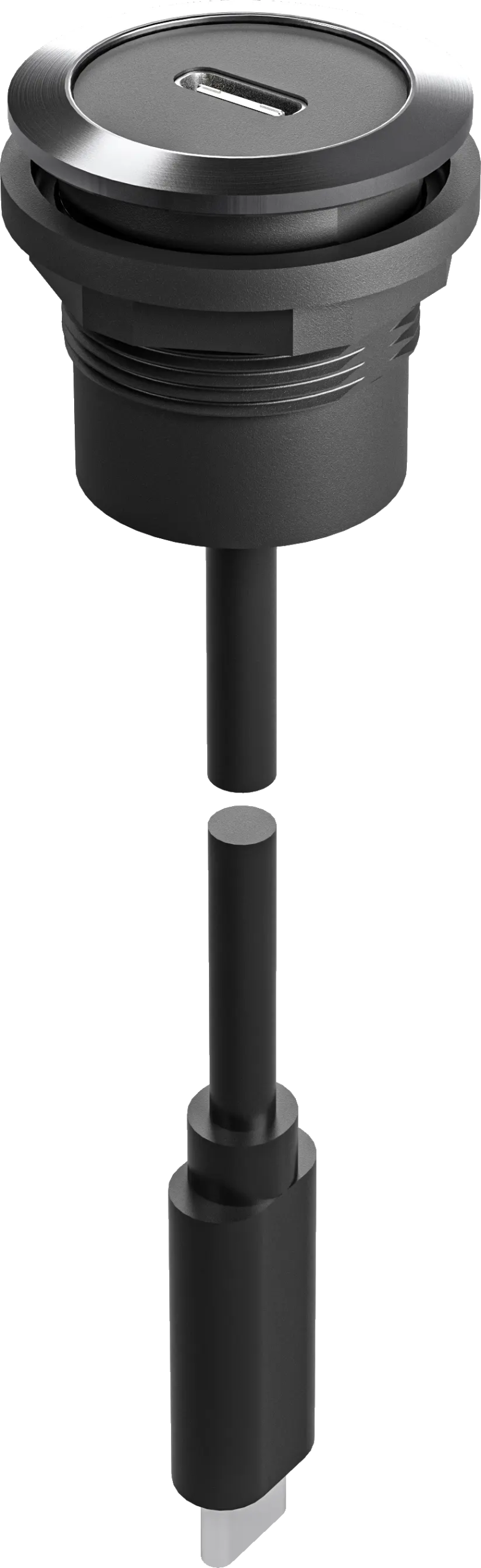 Round panel mount jack rugged fast install for OEM and HMI panels